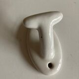 White ceramic bathroom hook 1960s