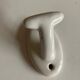 White ceramic bathroom hook 1960s