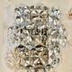 Kinkeldey glass and chrome wall lamp XXL model, 1970s