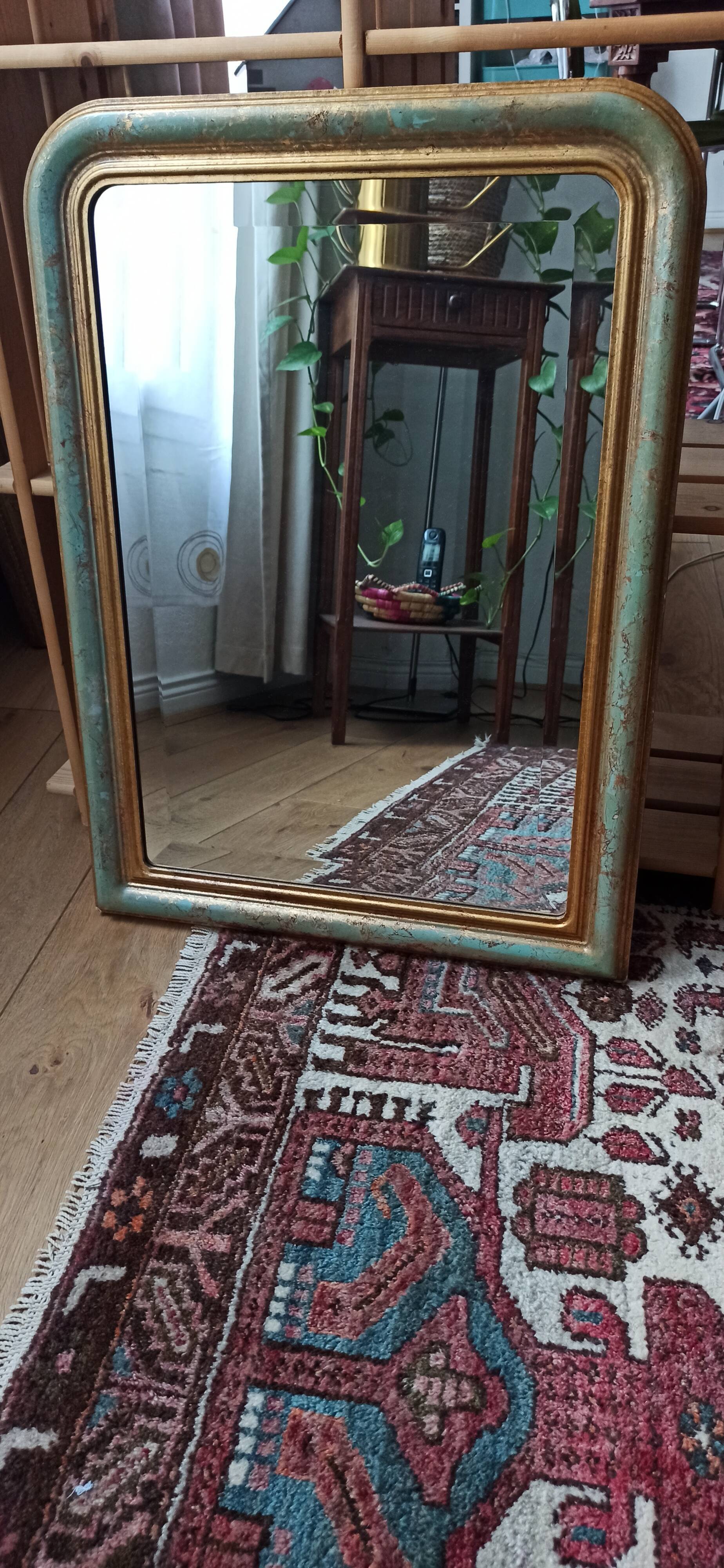 Decorative antique mirror marble effect 52x70cm