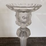 Pair of antique candlesticks Val Saint Lambert - Griffin model