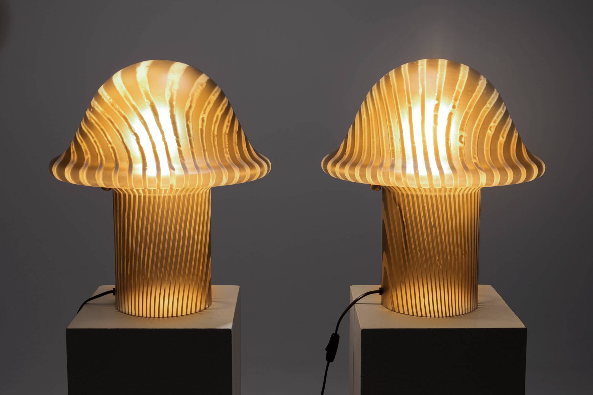 Pair of Zebra lamps by Peill and Putzler, Germany 1970s