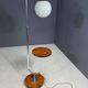 Restored Bauhaus floor lamp with integrated table by R. Slezák