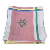 10 old multicolored embroidered napkins