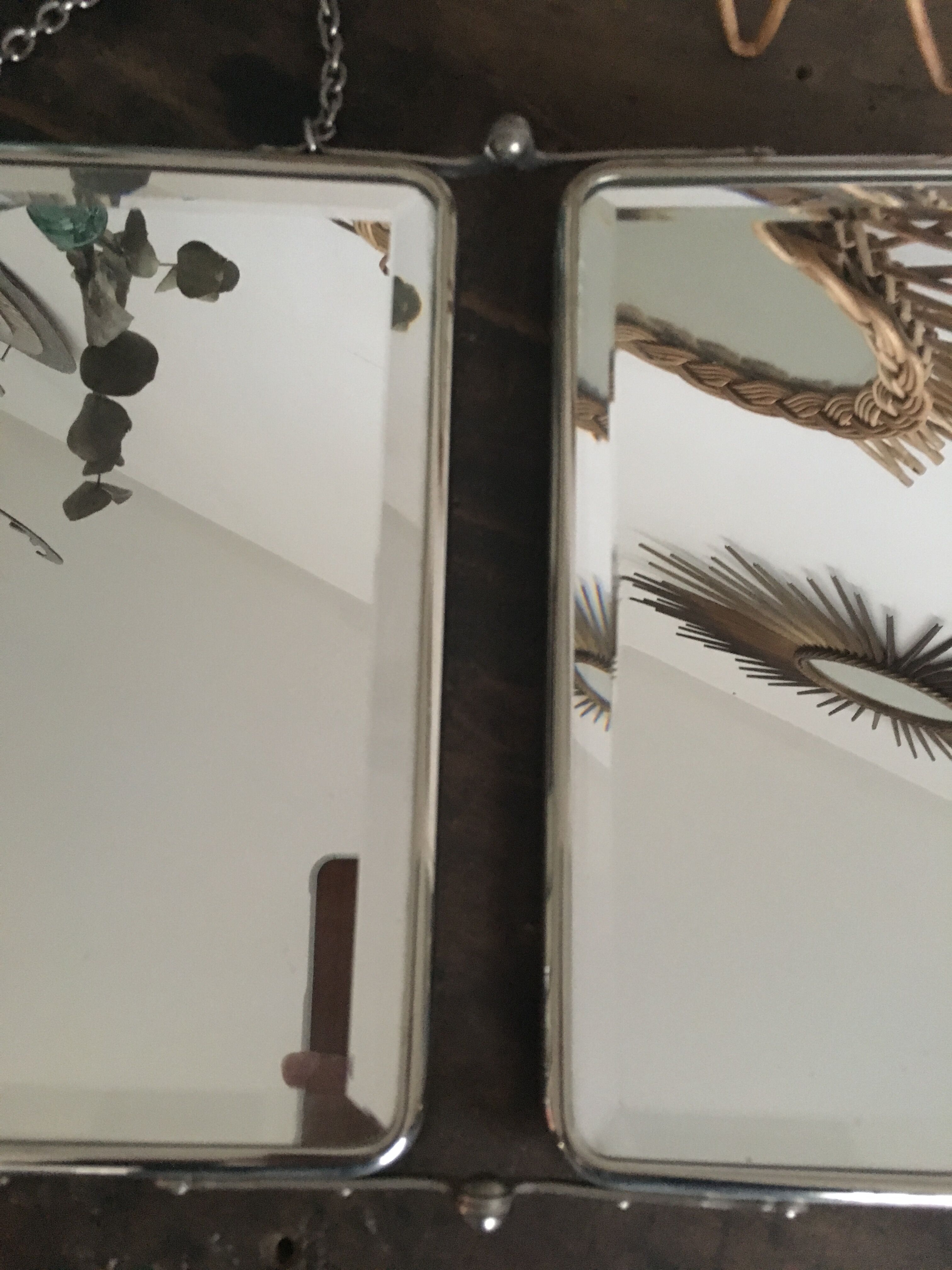 Barber triptych mirror 22.5 x 57cm