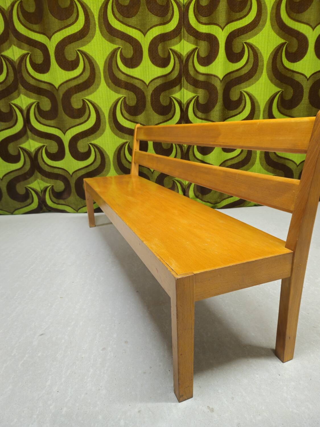 Vintage 1970s children's school bench