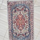Iranian silk carpet handmade 76x131cm