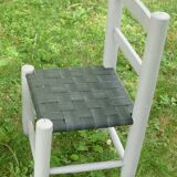 Wooden children's chair and seating in recycled air chamber