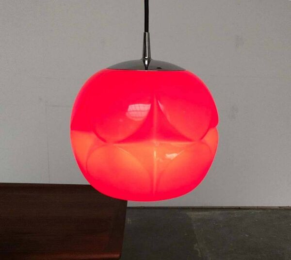 Suspension boule en verre allemande vintage de Peill & Putzler, années 1970