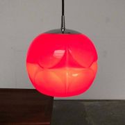 Vintage German space age glass ball pendant lamp by Peill & Putzler, 1970s.
