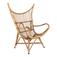Rattan Armchair XL - mid century modern - japandi - very rare model