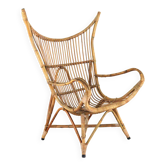 Rattan Armchair XL - mid century modern - japandi - very rare model