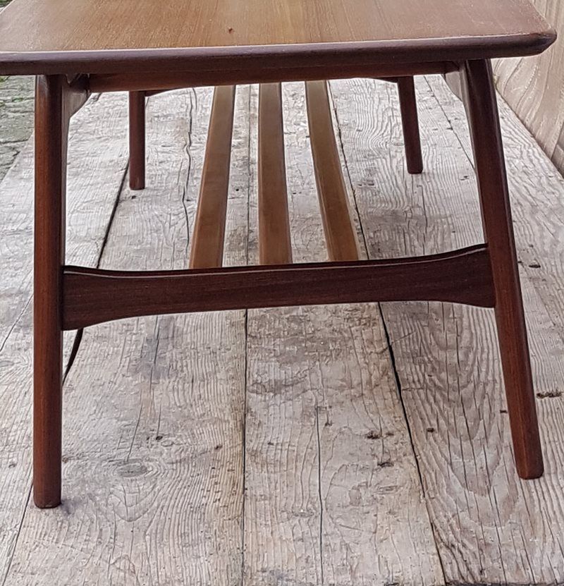 Teak coffee table by Louis van Teeffelen for WéBé, 1950s