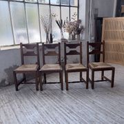 Set 4 chaises rustiques chêne De puydt, Belgique 1970