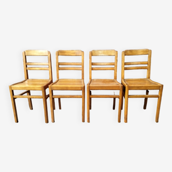Set de 4 chaises bistrot vintage