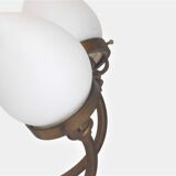 Dragon wall lamp in gilded bronze 2 fires