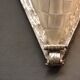 Pair of art deco glass wall lights signed dégue, hammered wrought iron.
