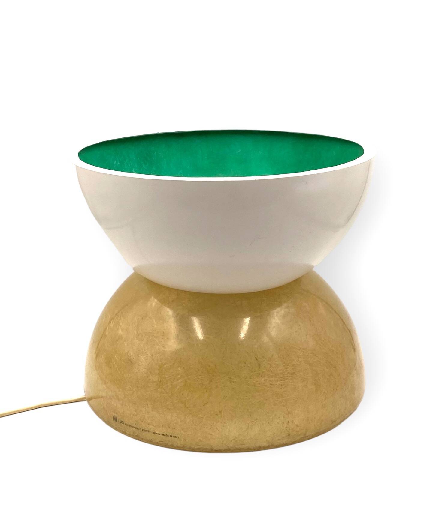Planter / Pot fiberglass lamp, Luci Milano Italy, 1970s