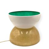 Planter / Pot fiberglass lamp, Luci Milano Italy, 1970s