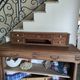Gradin de bureau ancien en chêne sculpté