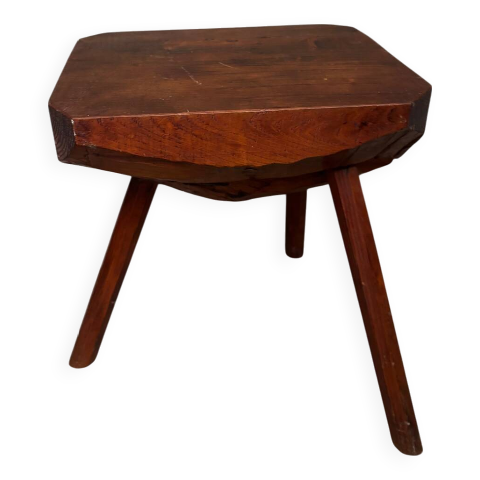 Brutalist stool solid oak Mobichalet type