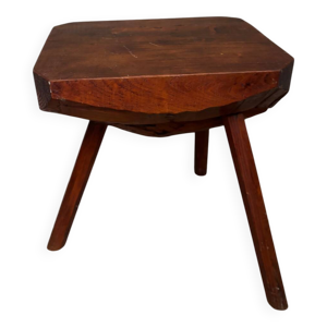 Tabouret brutaliste chêne - massif type