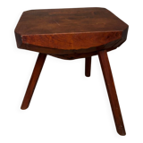 Brutalist stool solid oak Mobichalet type