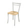 Vintage italian straw and metal chair