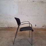 Brayton International Collection Steelcase black and aluminum chair