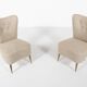 Mid-Century Modern Pair of Beige Italian Chairs, 1950s