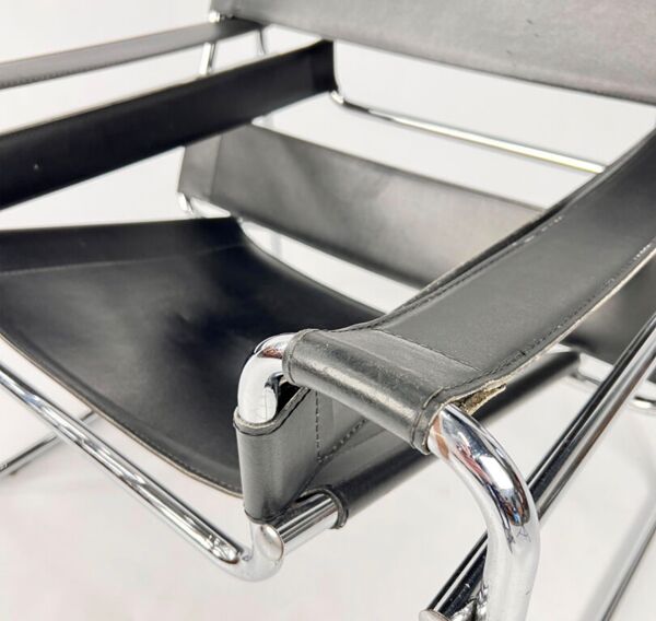 Chaise Wassily B3 par Marcel Breuer, année 1980