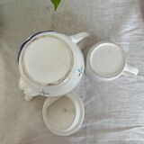 Teapot/coffee maker set with mug slip pattern breakfast hand-painted pieces