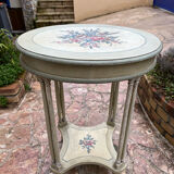 Painted wooden pedestal table