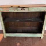 Small flemish style counter in patinated fir, 20th century