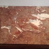 1900 cherry chest of drawers with red marble