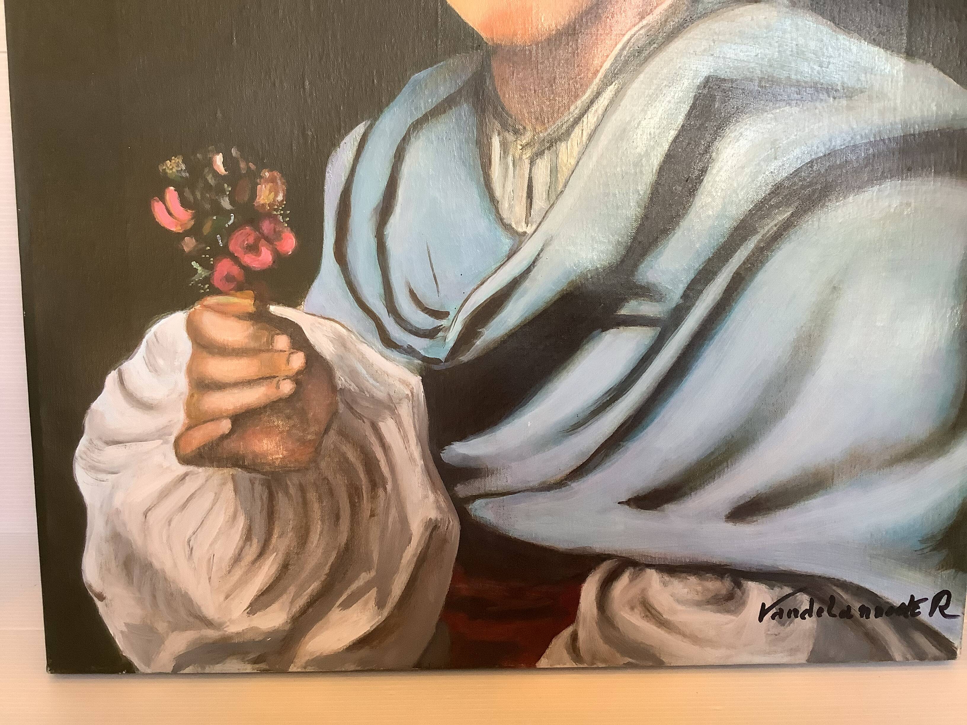 Orientalist portrait painting signed