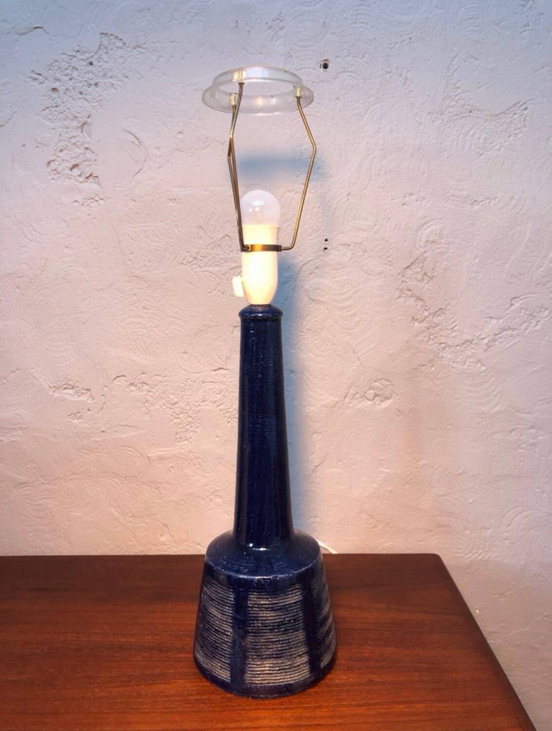 Vintage Pottery Table Lamp by Palshus for Le Klint of Denmark