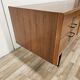 1960s walnut chest of drawers with iron and brass details