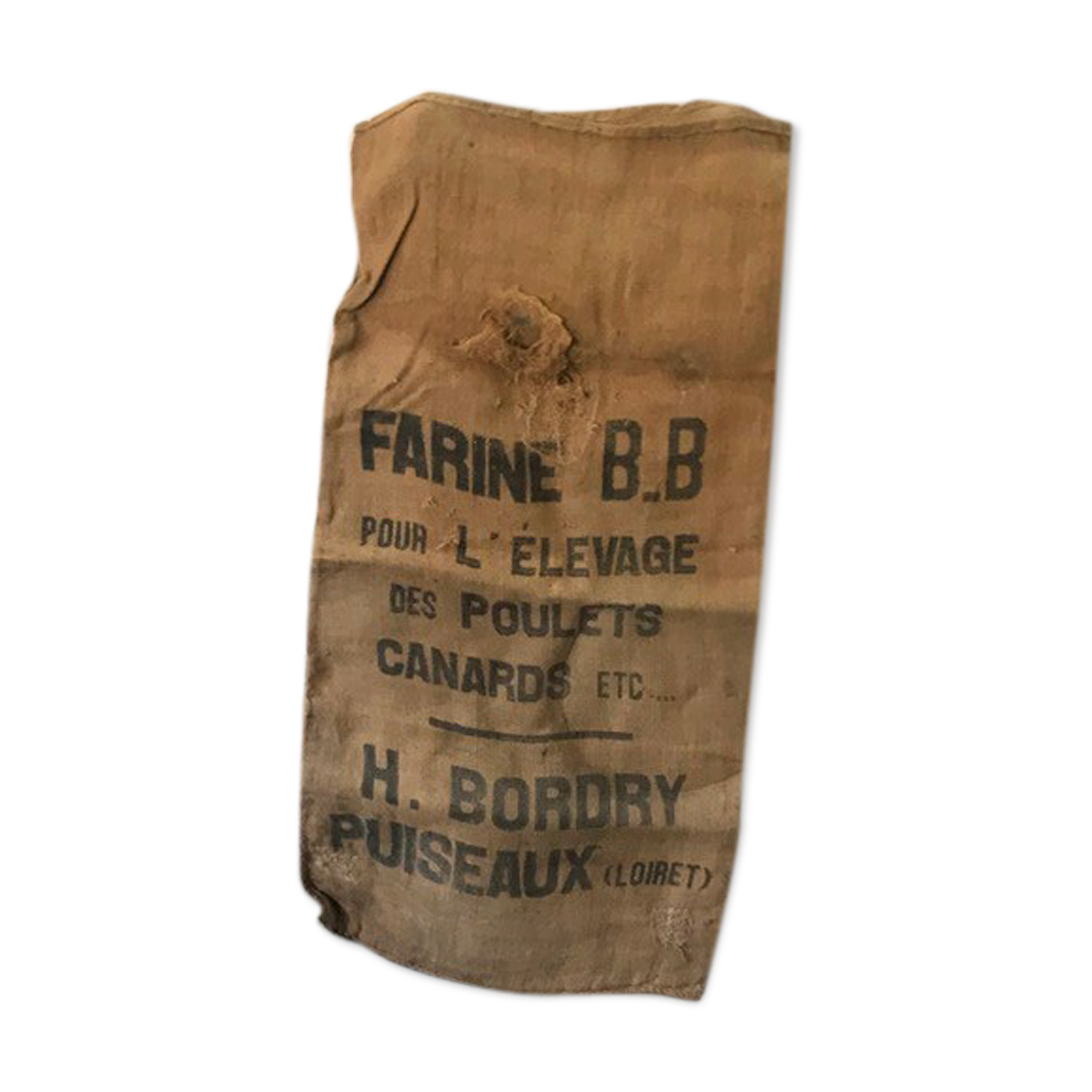Authentic and old burlap bag 4 FARINE B.B