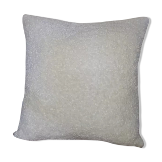 Coussin bouclettes blanc cassé