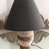 Antique ceramic lamp stand. Brown.