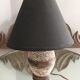 Antique ceramic lamp stand. Brown.