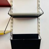 Shelf system, wall, metal, Pilastro edition.