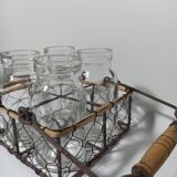 Petits vases panier métal