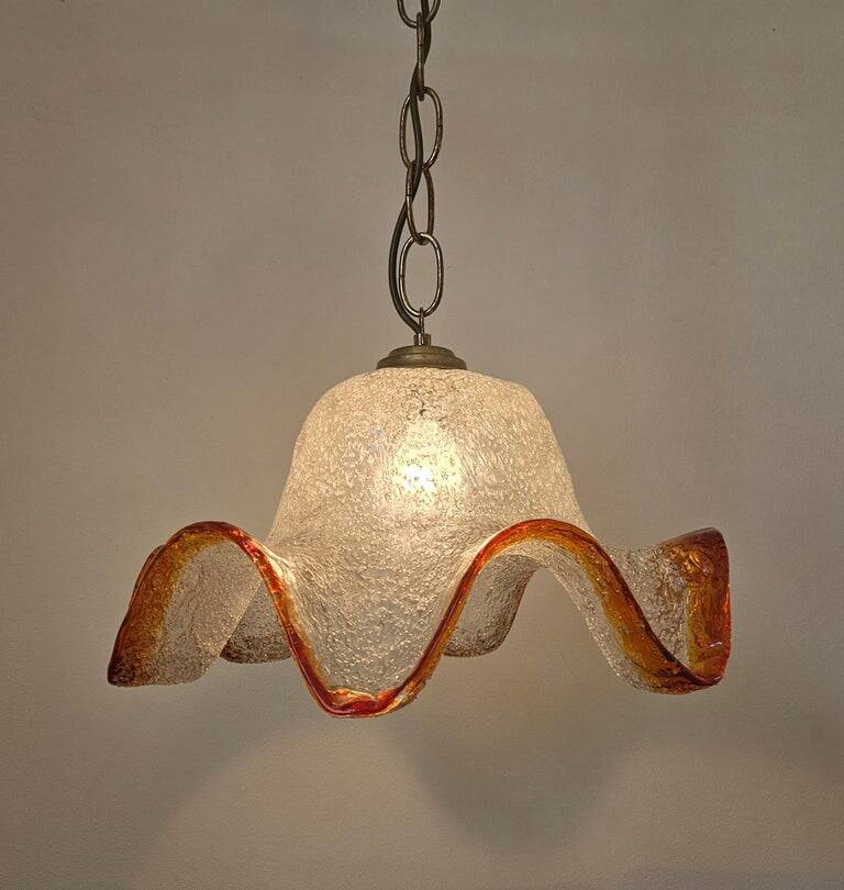 Midcentury Rare Chandelier Mazzega, Murano Glass, Italy, 1970s