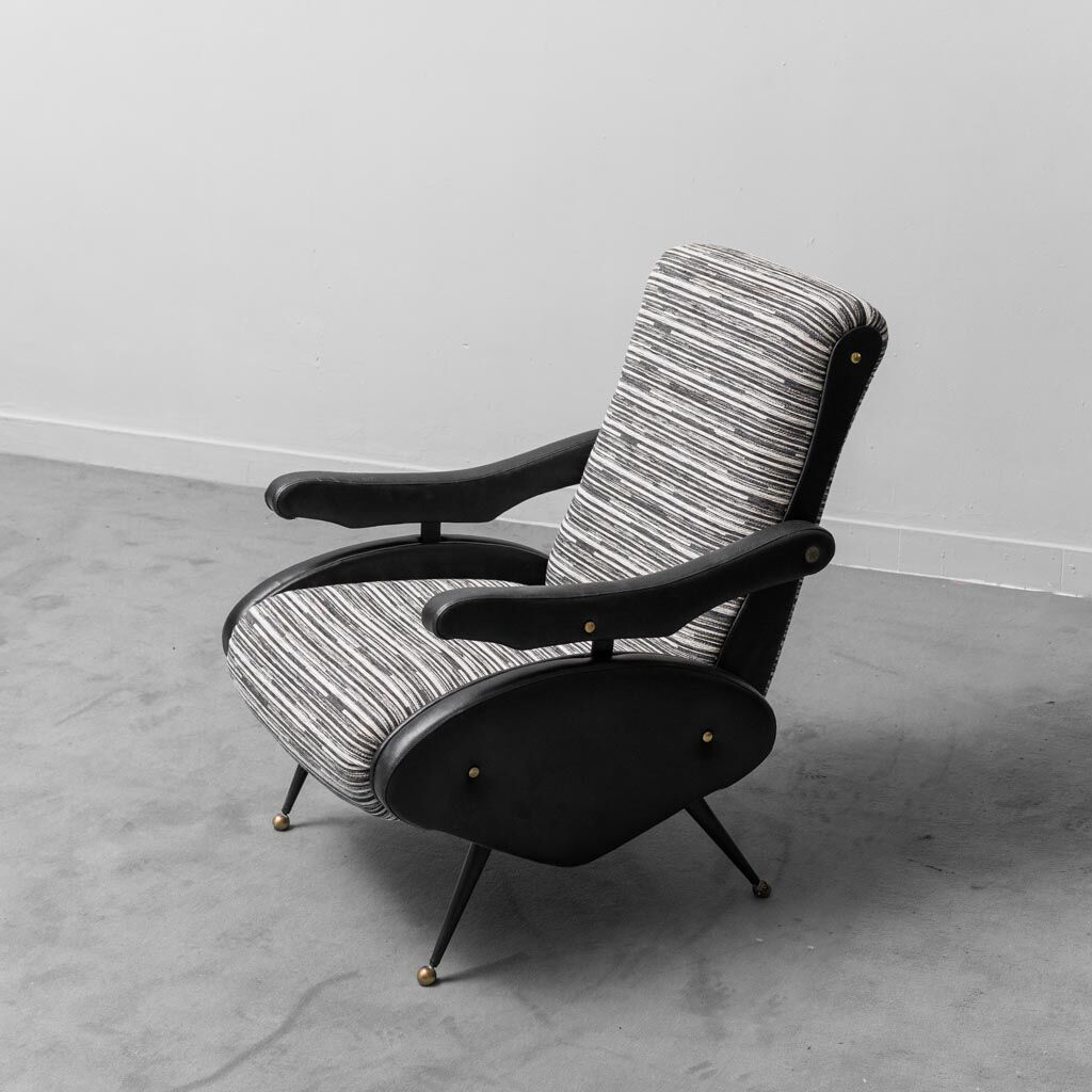 Recliner armchair oscar ello pini 70s vintage modern