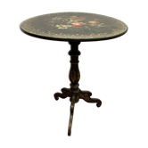 Healing tripode Napoleon III Inlaid with a floral decoration in 19th century mother-of-pearl