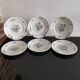 Dessert plates in half Luneville porcelain, black decor