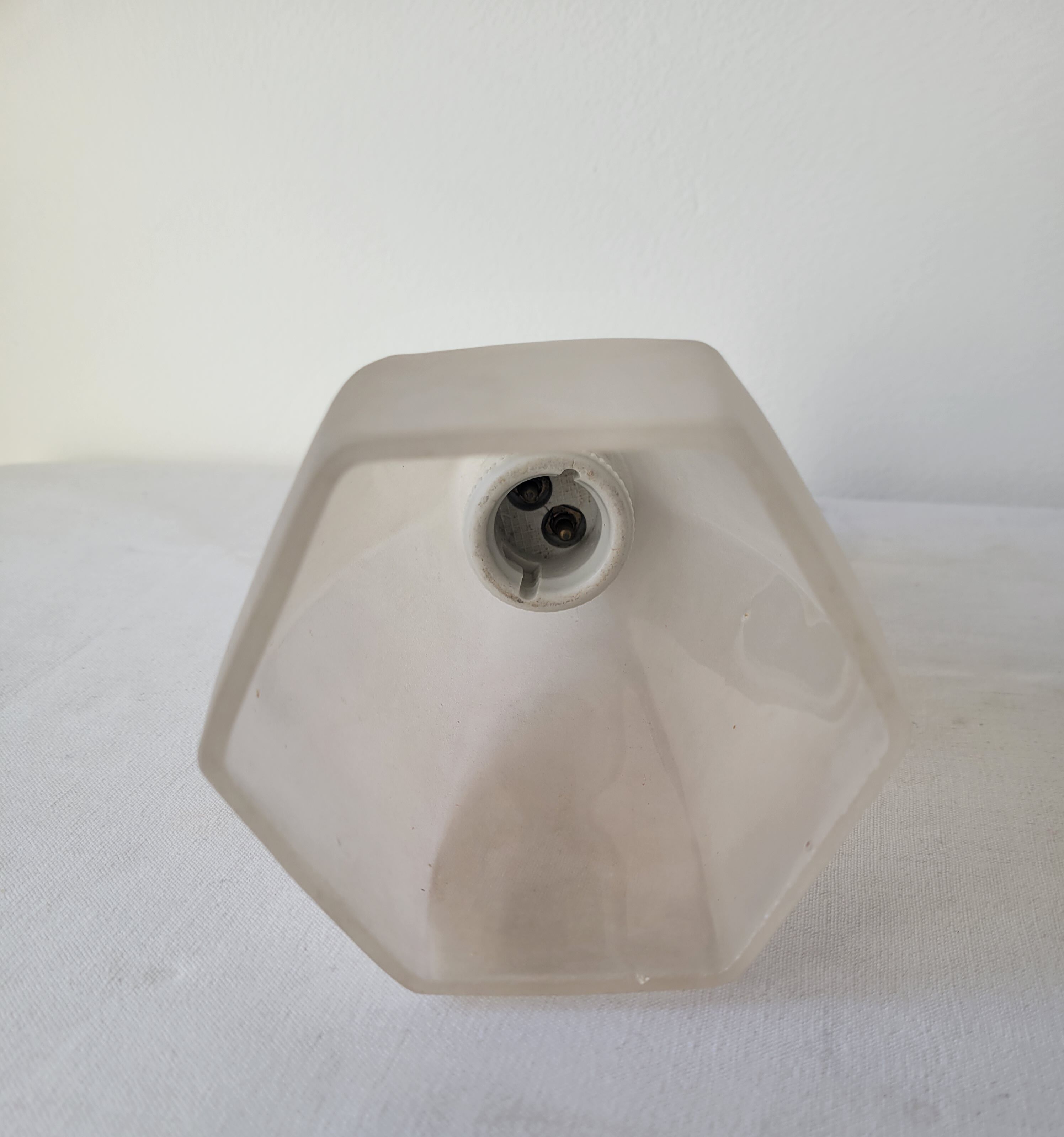 Art Deco wall lamp in porcelain and glass