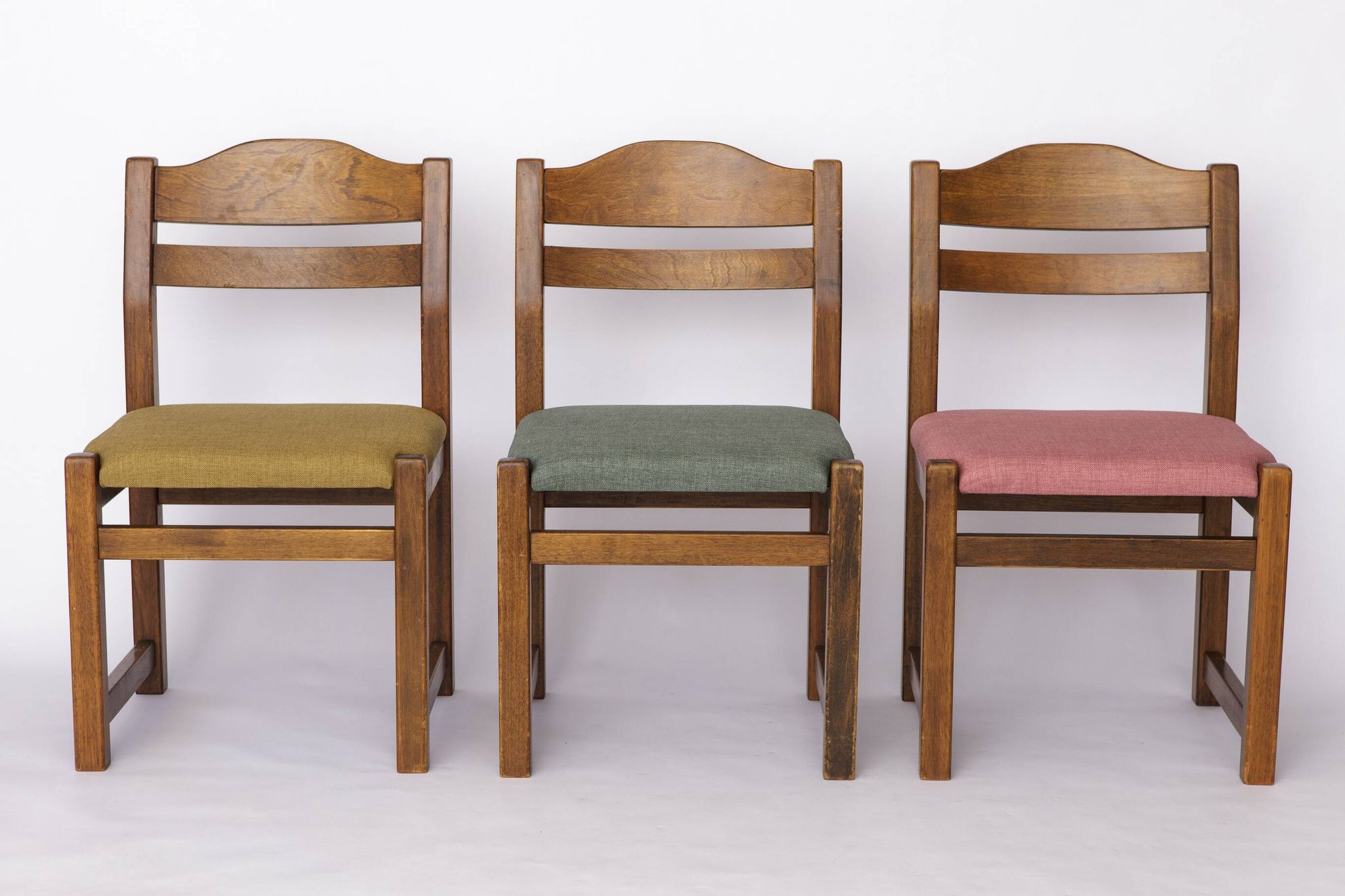 Set of 5 Vintage Dining Chairs, 1960s–1970s | Colorful Upholstered Vintage